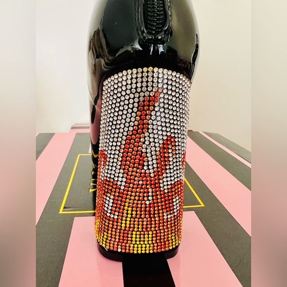 NIB Dolls Kill Lady GoDiva Excited Enough Patent Faux Leather Ankle Boo… - Picture 7 of 13